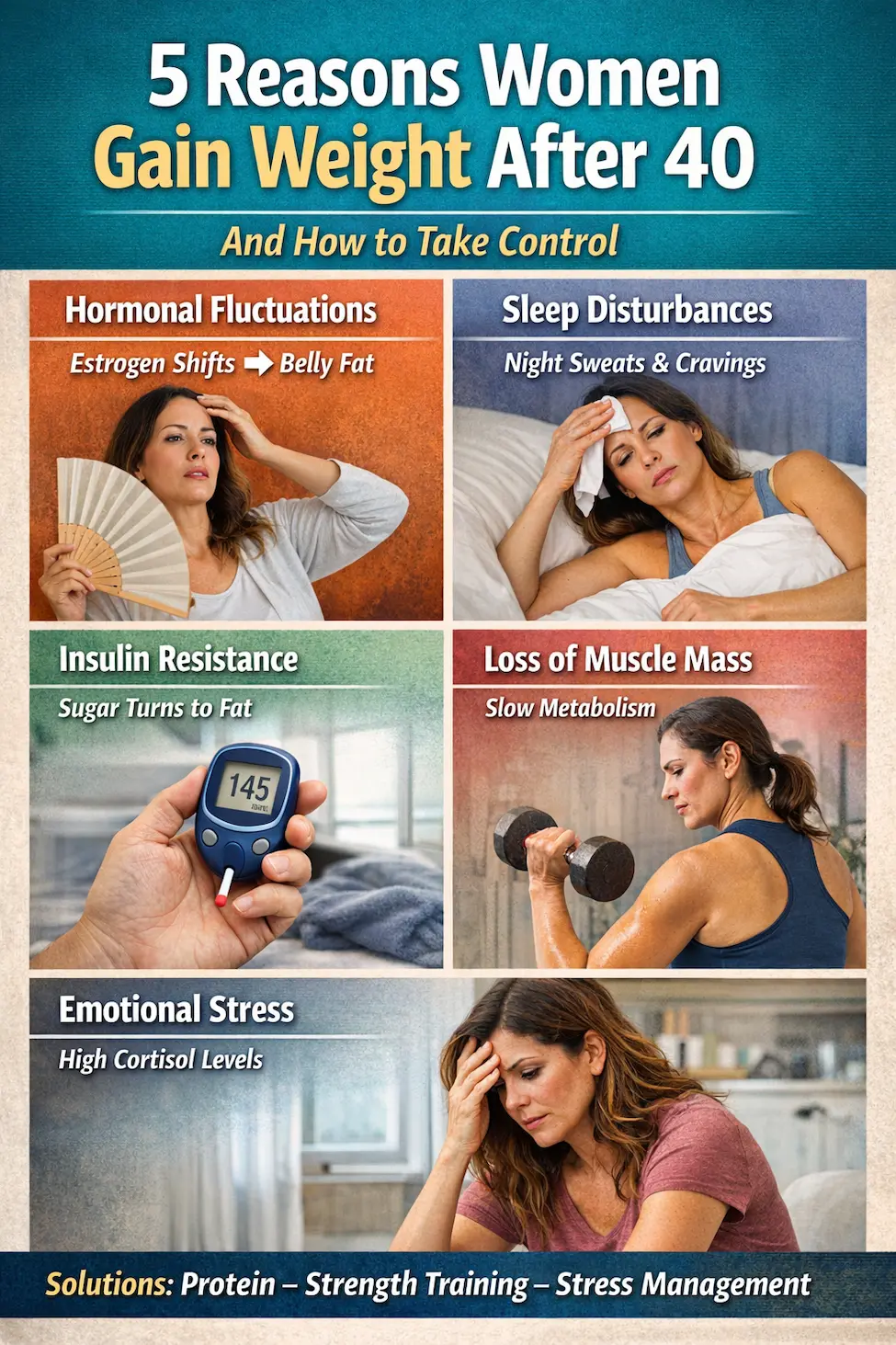 You are currently viewing 5 Powerful Reasons Why Women Gain Weight After 40 (And How to Take Control)
