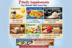 Read more about the article 7 Daily Supplements That Can Transform Your Health (Backed by Science)