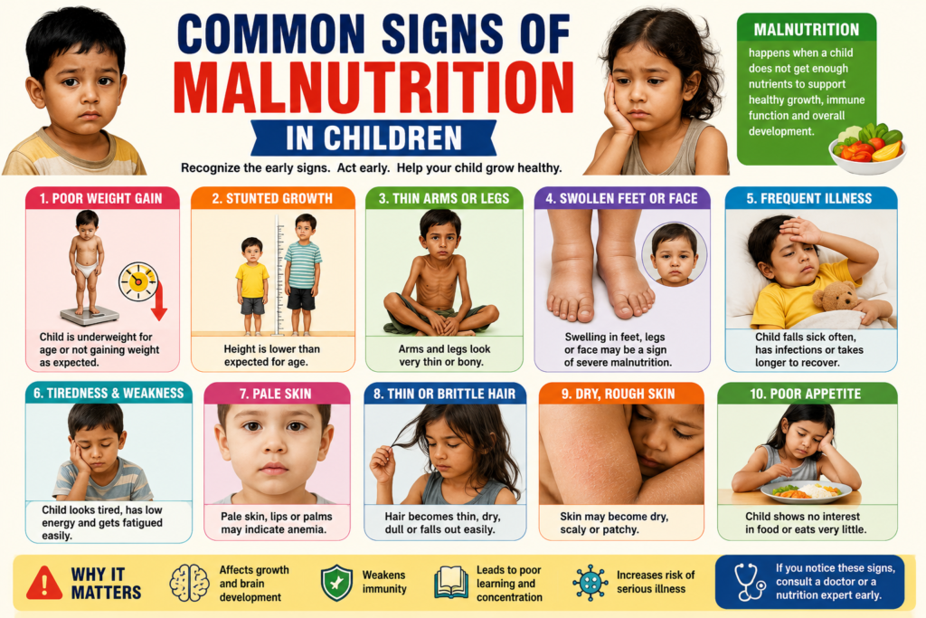 Commin signs of malnutrition